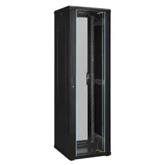 LinkIT Nettverksskap 42U svart B600xD600xH1983 , glass - perforert