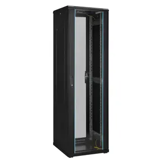 LinkIT Nettverksskap 42U svart B600xD600xH1983 , glass - perforert