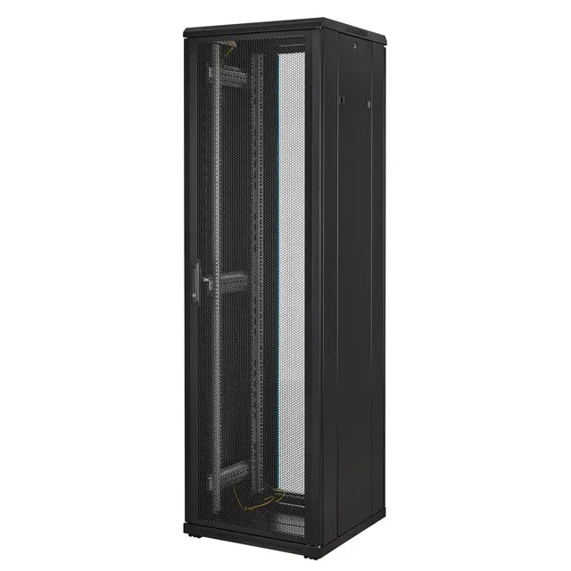 LinkIT Nettverksskap 42U svart B600xD600xH1983 , glass - perforert 