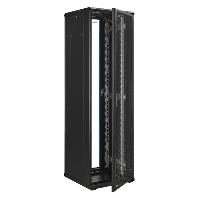 LinkIT Nettverksskap 42U svart B600xD600xH1983 , glass - perforert 