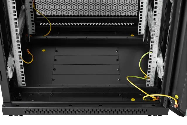 LinkIT Nettverksskap 42U svart B600xD600xH1983 , glass - perforert 