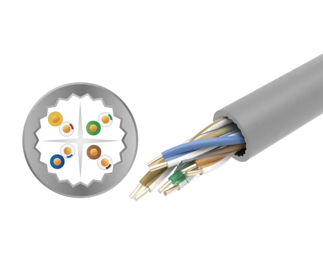 LinkIT Cat.6 U/UTP LSZH Hvit 305m Kan stiftes, AWG24/1 LSZH, uten påskrift 