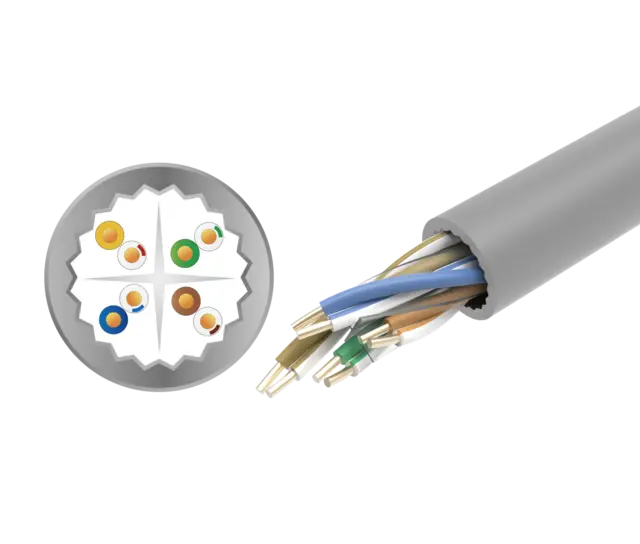 LinkIT Cat.6A U/UTP Inst.kab LSZH 305m AWG 23/1 Hvit 500MHz LSZH halogenfri Eca 