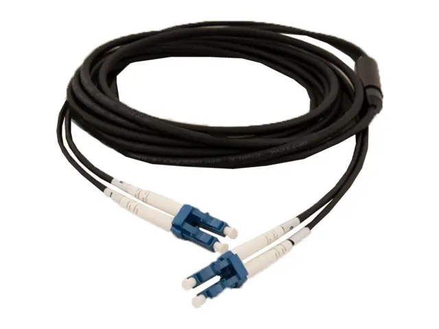 LinkIT fiber outdoor 2 x LC/LC OS2 100m TPU kappe, duplex, 9/125, svart 