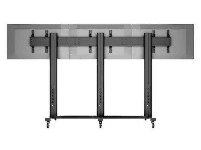 Multibrackets TV gulvstativ 3 skjermer 40-55", 800x400, maks 120kg på hjul 