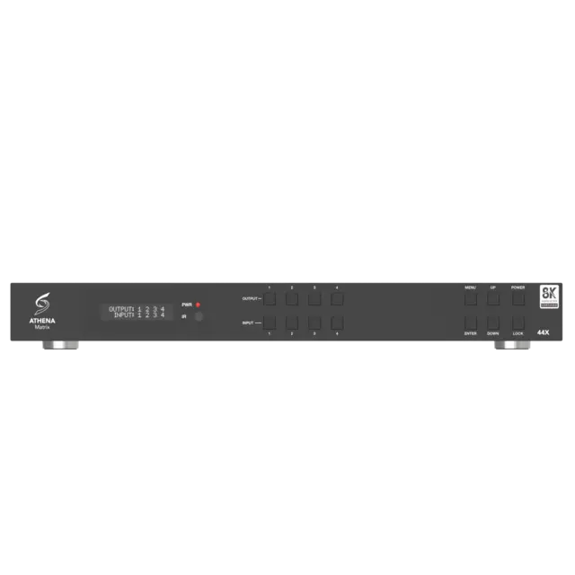Stoltzen ATHENA 44X 8K HDMI Matrix 4x4 ARC | Downscaler | Audio Matrix | 8K60 