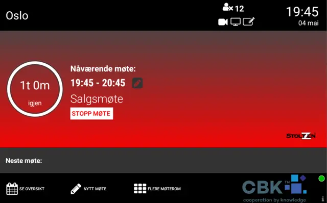 Stoltzen Metis Møteromsbooking 10" v2 LifeTimeLisens, 10" 1052T Panel & feste 