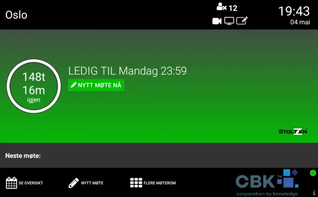 Stoltzen Metis Møteromsbooking 10" v2 LifeTimeLisens, 10" 1052T Panel & feste 