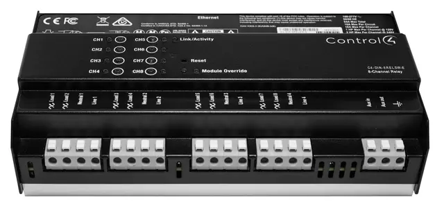 Control4 Realy C4-DIN-8RELSW-E DIN-Rail 8-Channel Relay Switch 