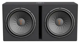 JBL Basskasse, dobbel 12", 500/2000W Bassreflekskasse.