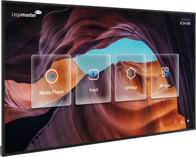 Legamaster 86" DISCOVER professional 500 Nits, 25% Haze 3xHDMI Inn 1xHDMI ut 