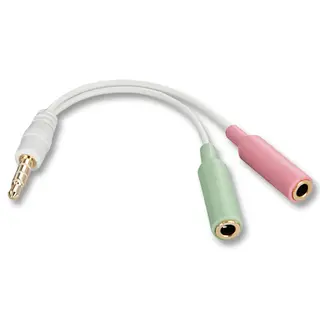 Lindy Adapter 3,5mm 4p - 2x3,5mm Stereo 3,5mm 4-pol Han - 2x3,5mm Hun