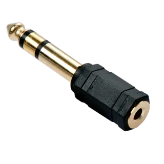 Lindy Adapter 3.5mm > 6.3mm 3,5mm Stereo Hun til 6.3mm Stereo Han