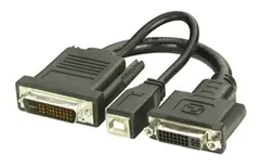 Lindy Adapter DVI/USB - M1 - 20 cm Overgang DVI/USB Female - M1 Male