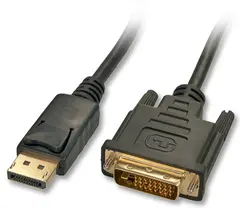 Lindy Displayport - DVI Kabel -  5,0 m Videokilde: Displayport