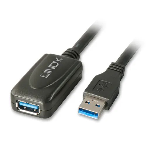Lindy USB3 Kabel A-A - 5,0 m Aktiv skjøt USB3 Extender Aktiv skjøtekabel 