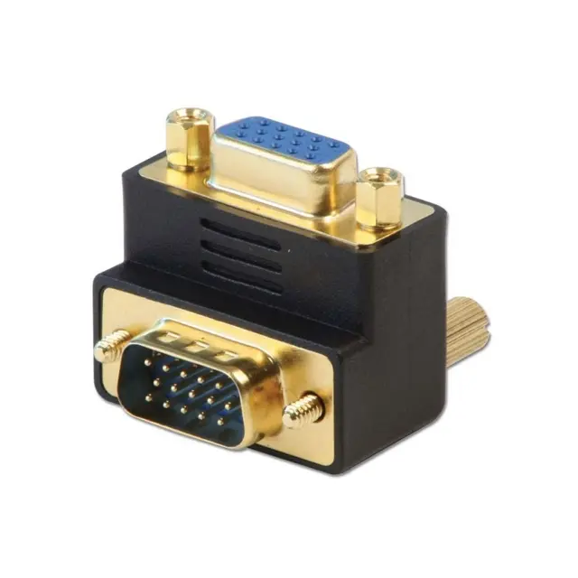 Lindy Adapter HD15 Han/Hun 90° Ned VGA Skjøtestykke Vinklet 