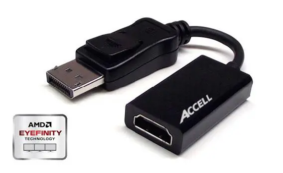 Accell Adapter DisplayPort > HDMI Aktiv Videokilde: DisplayPort 1.1 Eyefinity 