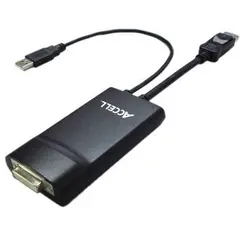 Accell Adapter DisplayPort > DVI DL Videokilde: DisplayPort 1.1 USB Power