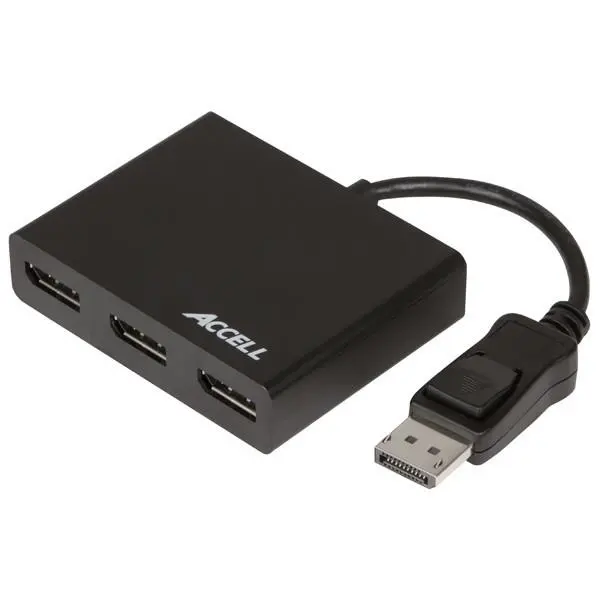 Accell Splitter  1:3 DP til 3xDP Multi-Display MST Hub 