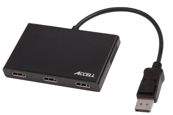 Accell Splitter  1:3 DP til 3 HDMI Multi-Display MST Hub 