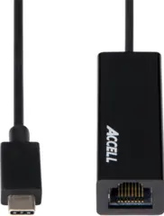 Accell Adapter USB-C > Ethernet - 15 cm USB-C Gigabit Ethernet
