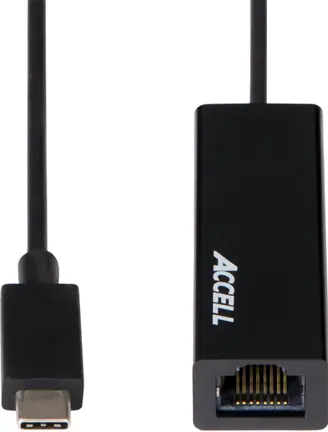 Accell Adapter USB-C > Ethernet - 15 cm USB-C Gigabit Ethernet 