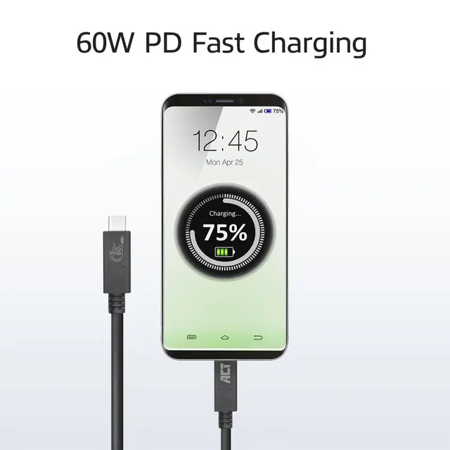 USB C - USB C kabel Gen.1 Passiv 2m USB-C M-M 5Gbps, 60W, Video Alt Mode 