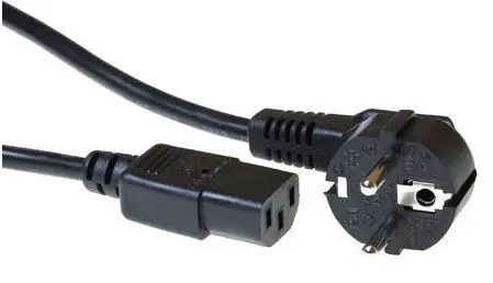 Strømkabel C13 SCHUKO - 10 m 3x1,00mm² Sort 