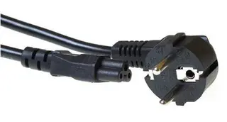 Strømkabel C5 SCHUKO -  7,0 m 3x0,75mm² Max 2.5A Mikke Mus Sort