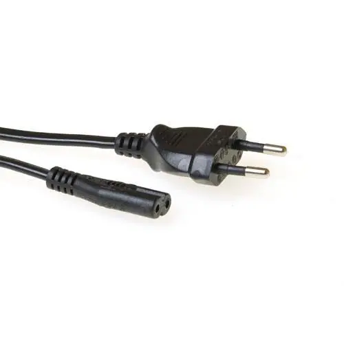 Strømkabel C7 EURO2p - 3 m Sort 2-pol EURO-C7 