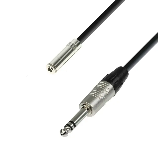 AH Adapterkabel 3.5 mm > 6.3 mm - 6,0 m 3,5mm Hun til 6,3mm Stereo Han 