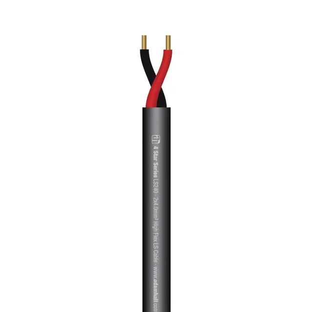 AH Speaker Cable 2C/4.0mm - 100 m Sort Trommel100m 2x4,0 mm² Høyttalerkabel 