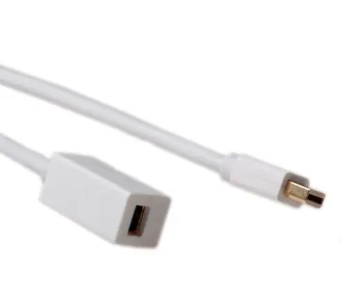 ACT MiniDP Skjøtekabel -  1,0 m 32AWG Hvit MiniDisplayPort 