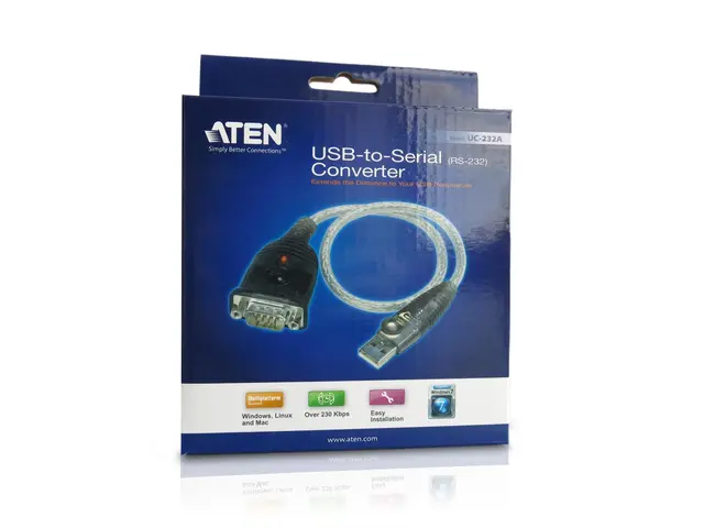Aten Konverter USB - 1xRS232 Prolific USB til 1xRS232 DB9 Plugg 
