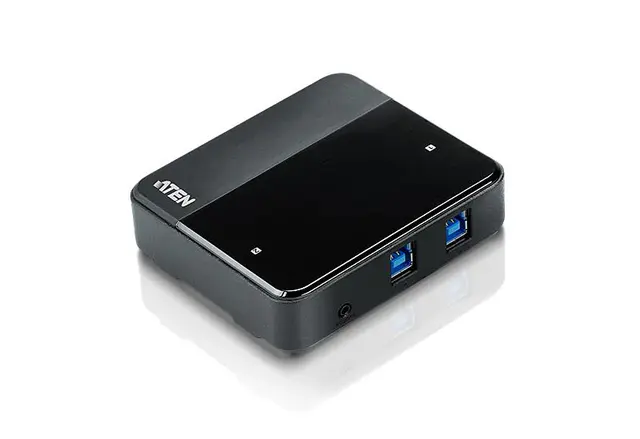 Aten Switch 2x1 USB3 m/kabler 2 Datamaskiner deler 4xUSB3 Porter 