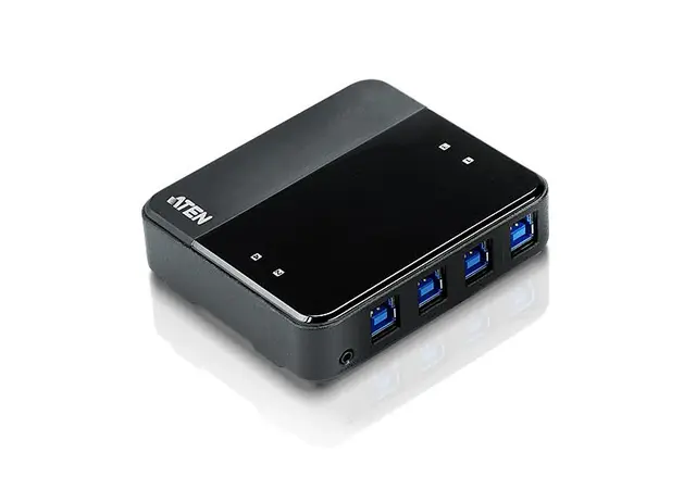 Aten Switch 4 x USB 3.1 m/kabler 4 Datamaskiner deler 4 xUSB 3.1 Porter 