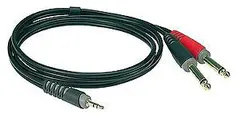 Klotz Audiokabel 3.5 - 2x6.35 -  6.0 m 3,5mm plugg til 2x6.35mm Monoplugg