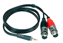 Klotz Audioadapter 3,5 - 2xXLR -  2.0 m 3,5mm plugg til 2xXLR 3-pin Hun