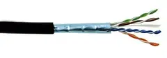 SCP Cat.6 F/UTP 550 MHz - 305 m Utendørs Trommel 23AWG Solid Sort PRIS PR. METER