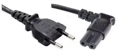 Strømkabel C7 EURO2p -  3,0 m 90° Sort 2-pol EURO-C7 90°