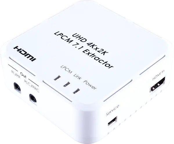 Cypress De-Embedder HDMI 4K 3D 7.1 HDMI til HDMI Analog 7.1 Digital TOSLINK 