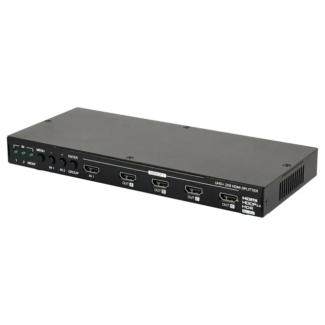 Cypress HDMI Splitter 8Port 4K60 4:4:4 18 Gbps, HDCP 2,2 