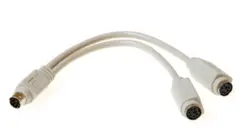 Tastatur/Mus Splittkabel PS2 1xPS2 Plugg - 2xPS2 Kontakter