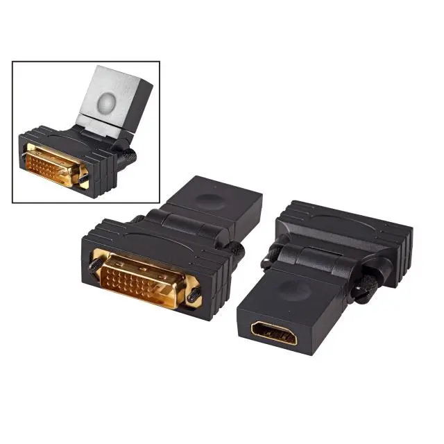 Adapter HDMI - DVI 180° Svivel Overgang HDMI Female - DVI Male 