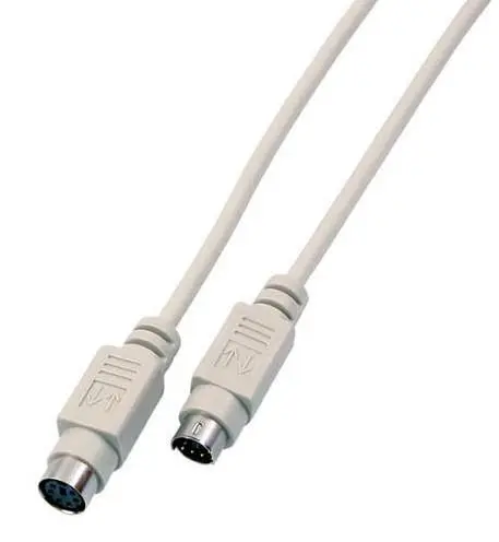 Tastatur/Mus PS2 Skjøtekabel - 10 m PS2 Plugg - PS2 Kontakt 