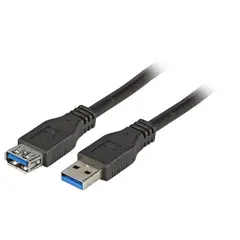 EFB USB3 Kabel A-A -  3,0 m skjøt A-A USB skjøtekabel Sort