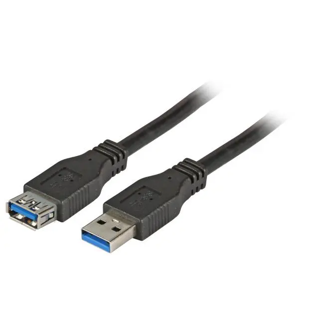 EFB USB3 Kabel A-A -  3,0 m skjøt A-A USB skjøtekabel Sort 