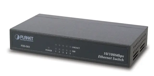 Planet Switch  5-p 10/100TX Desktop Metall 