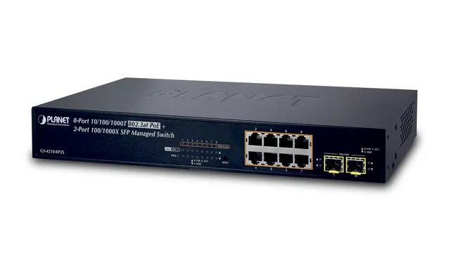 Planet Switch  8-p Gigabit 8xPoE 2xSFP Layer2 B100-120W 